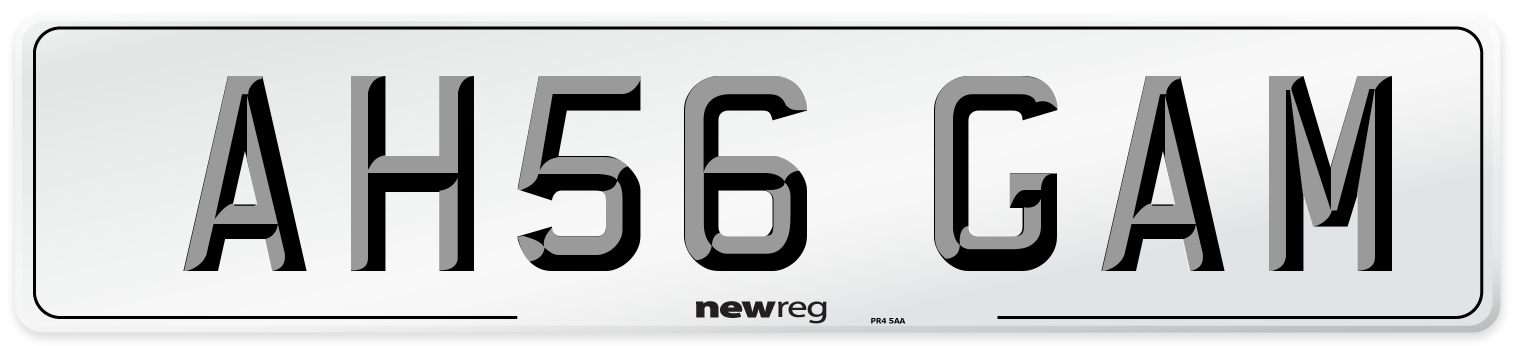 AH56 GAM Number Plate from New Reg